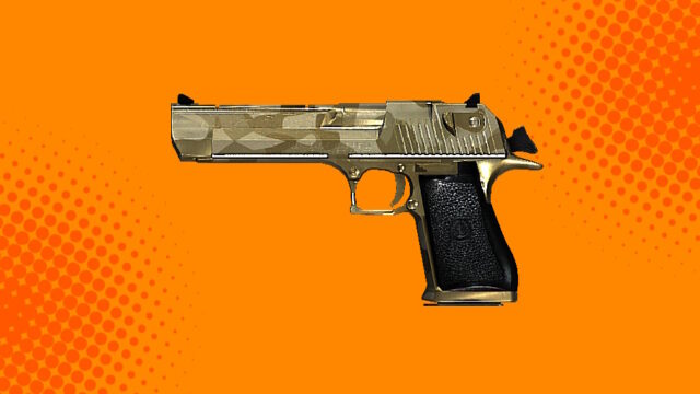 Desert Eagle with Gold camo skin in Skillwarz