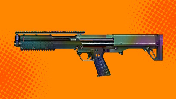 KSG-12 shotgun with tempered steel camo skin in Skillwarz